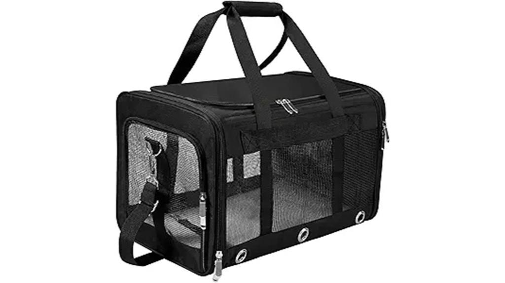 soft pet carrier with shoulder strap