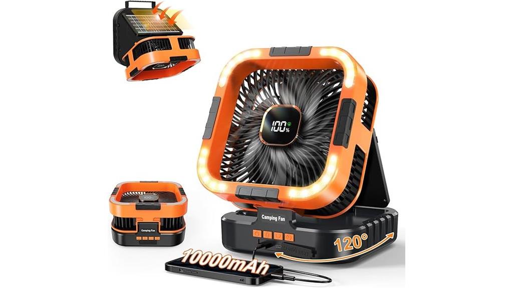 solar powered portable fan