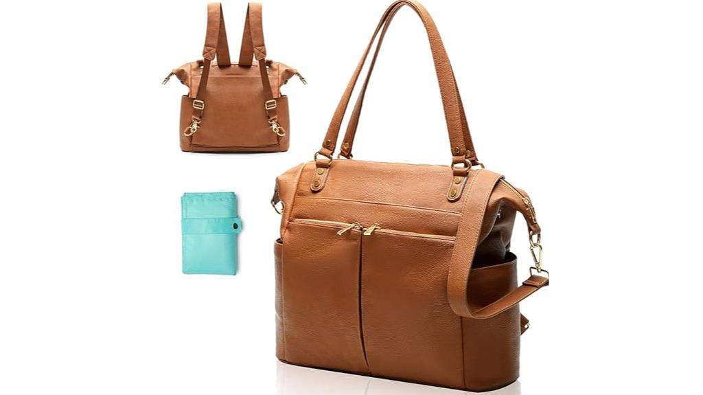 spacious diaper bag with multiple pockets