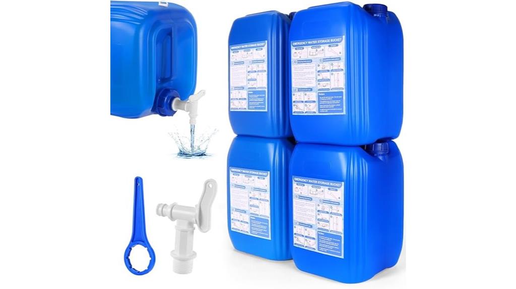 stackable 4 gallon water containers