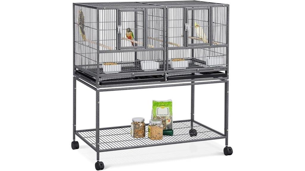 stackable bird cage with dividers