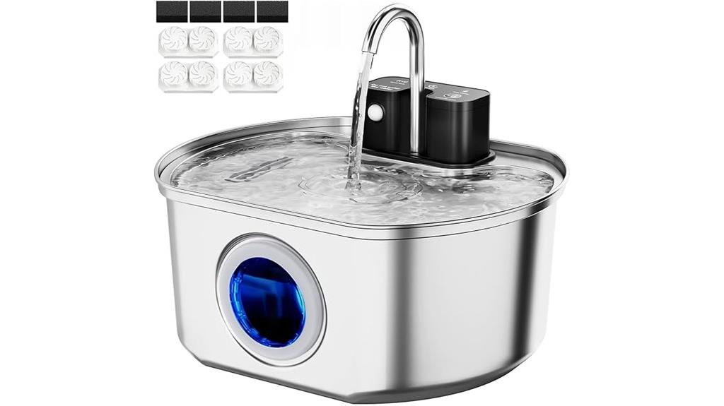 stainless steel cat fountain