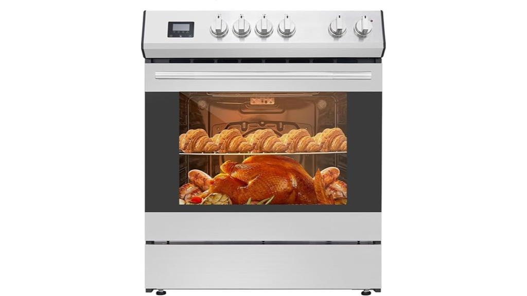 stainless steel electric range