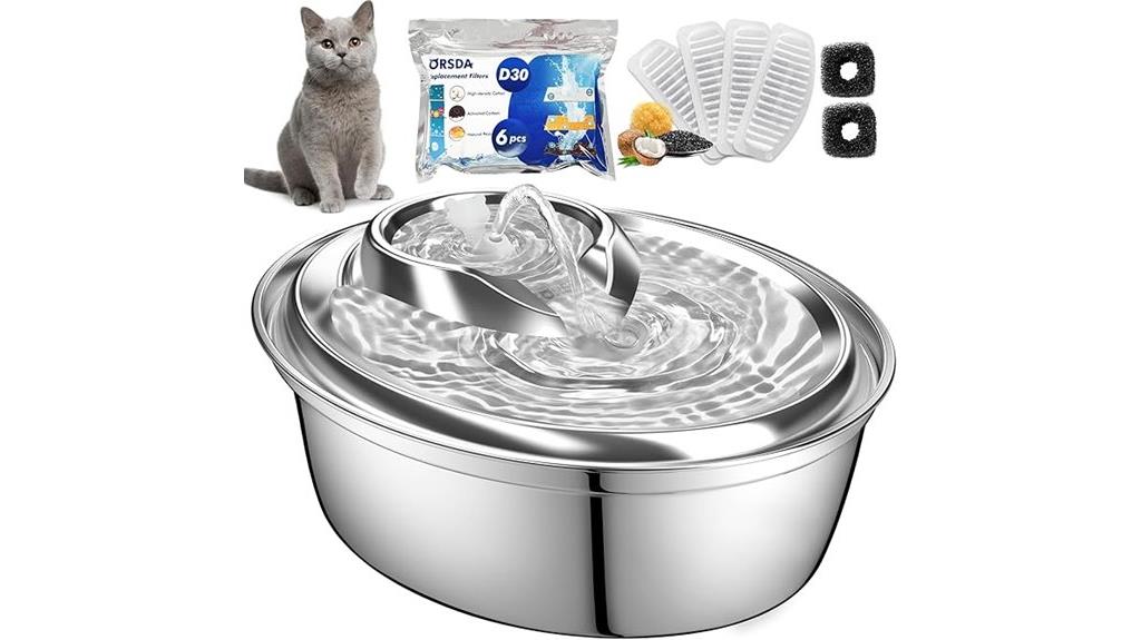 stainless steel pet fountain