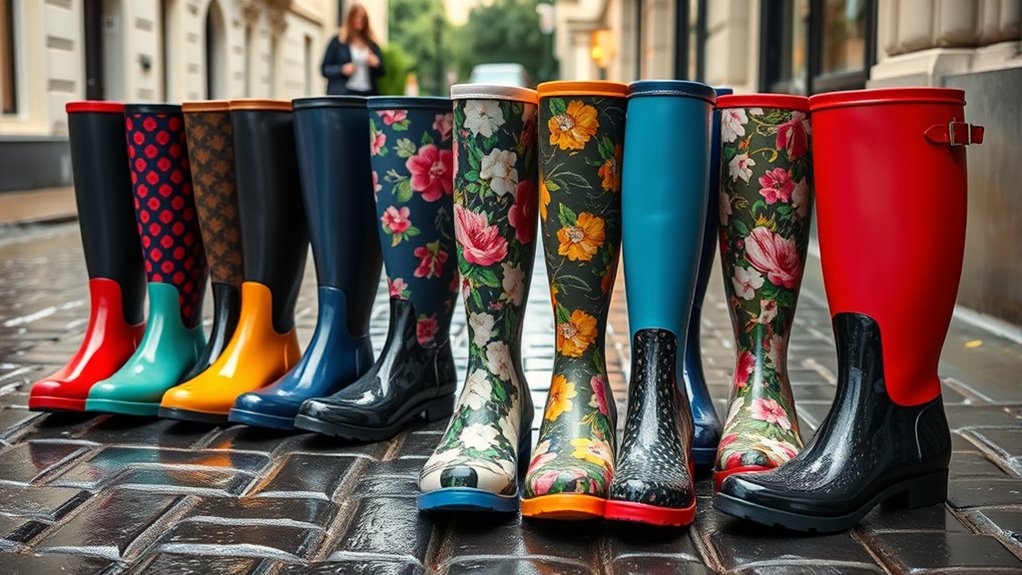 stylish water resistant rain boots