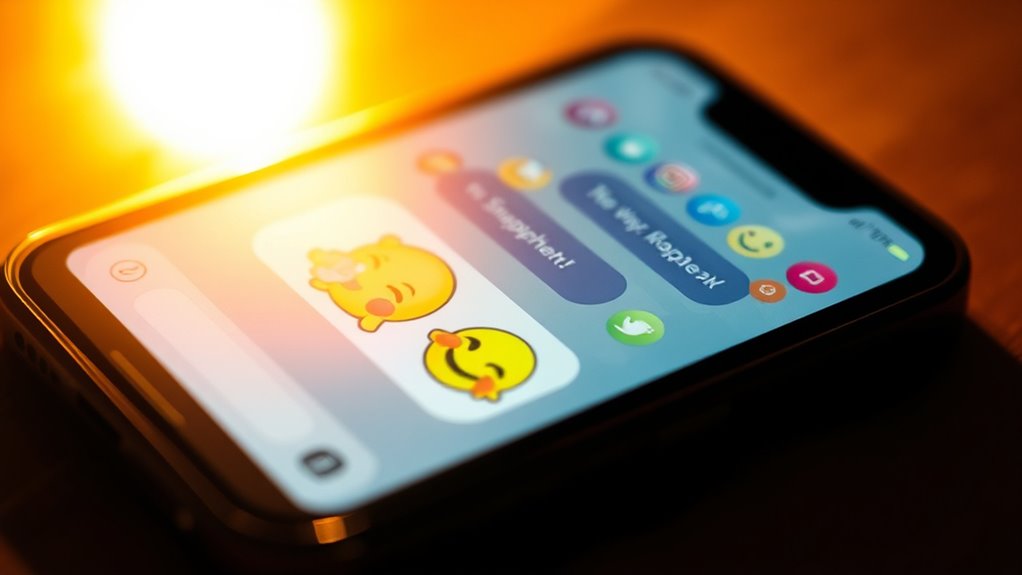 subtle flirtation with emojis