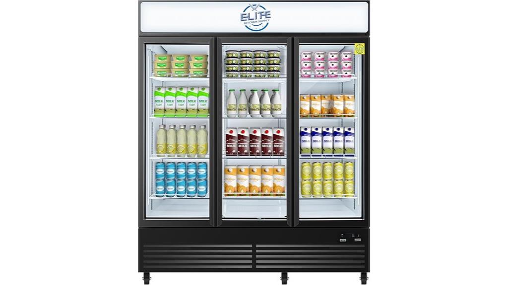 three door commercial refrigerator