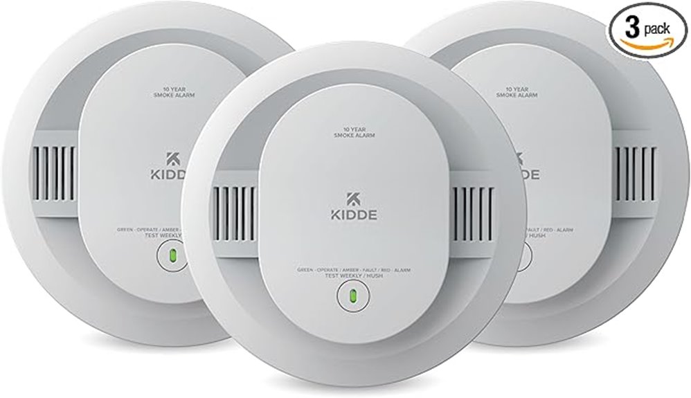 three pack kidde detectors