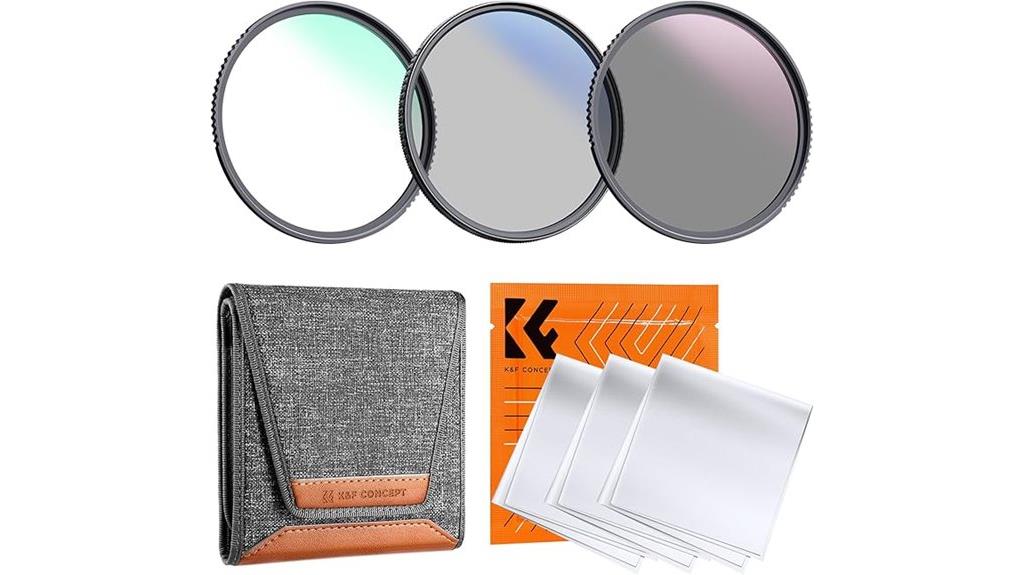 three piece 58mm filter kit