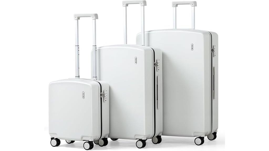 three piece spinner luggage set