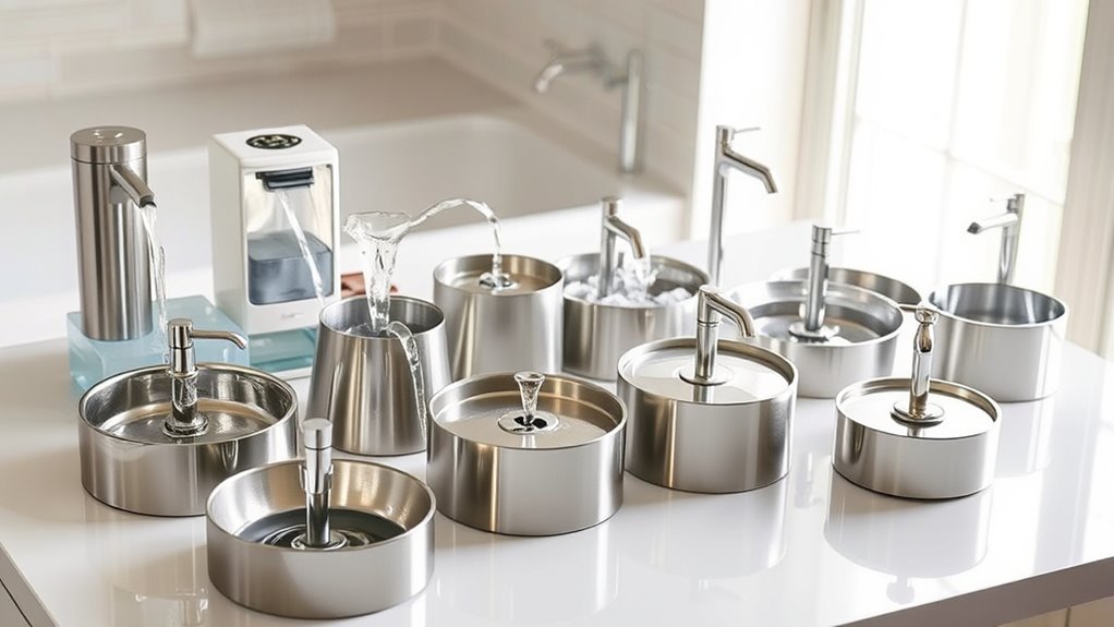 top stainless steel cat fountains