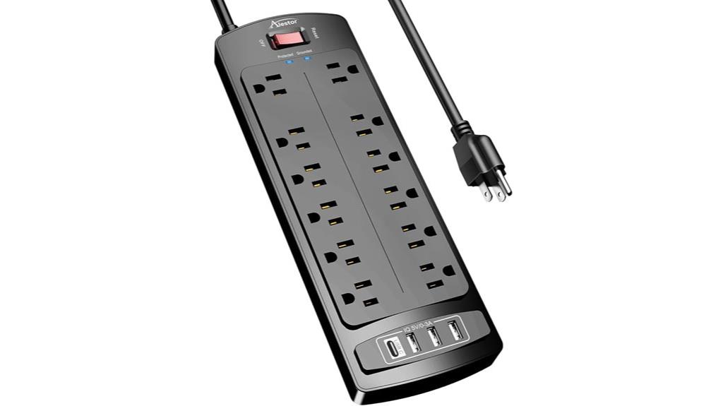 twelve outlet usb power strip