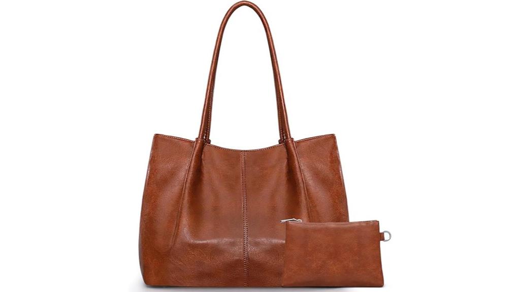 vegan leather tote bag