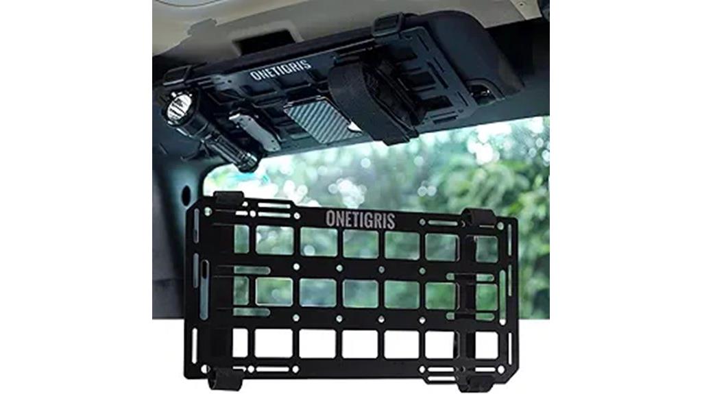 vehicle visor storage organizer