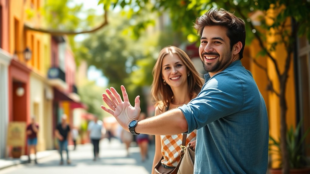 warm friendly confident greeting