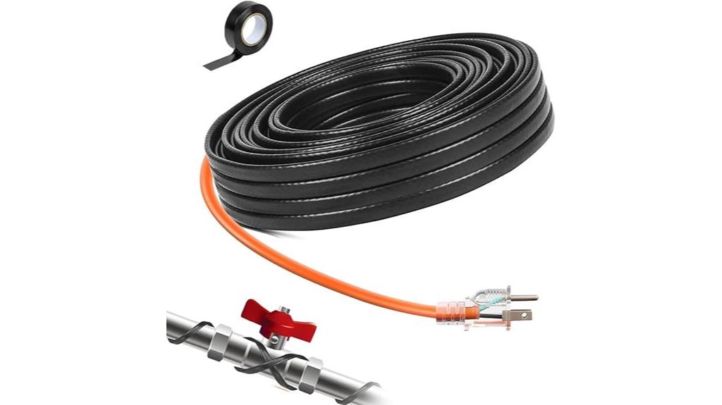 water pipe and roof de icing heat tape