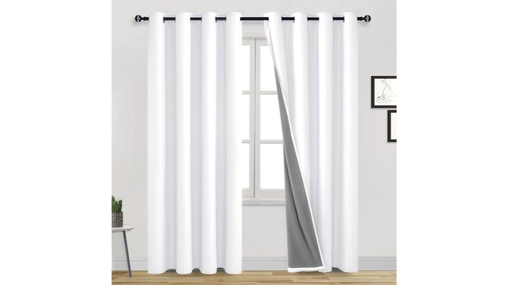 white blackout curtains 84 inches