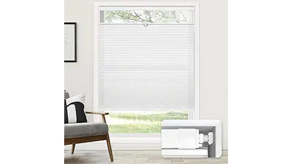 white cordless cellular shades
