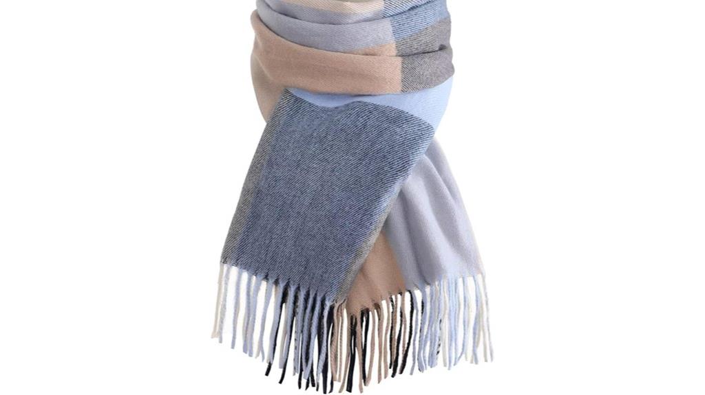 winter cashmere plaid scarf