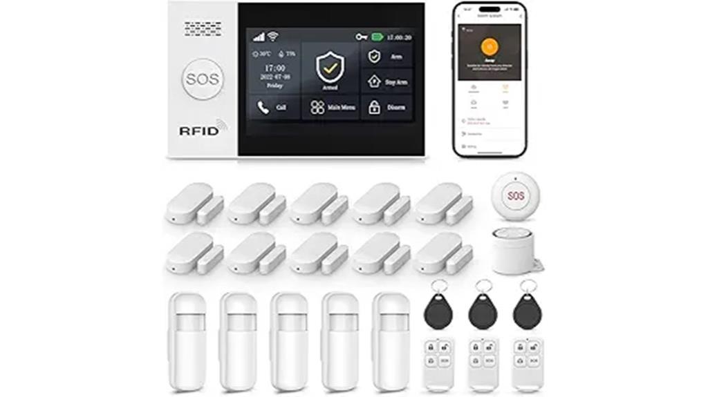 wireless home alarm touch