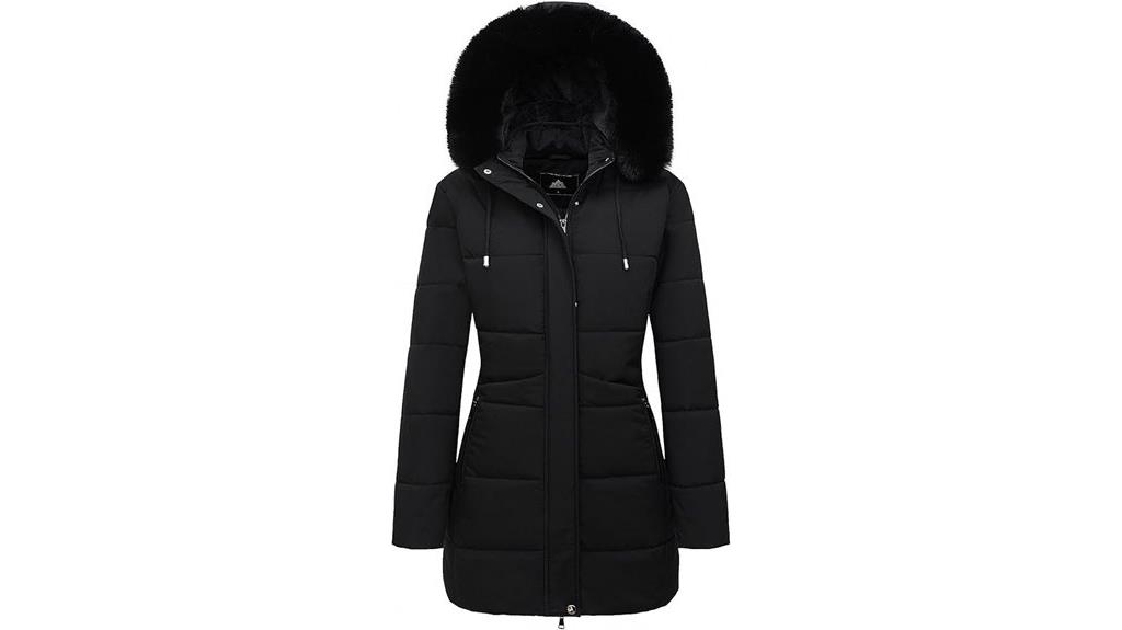 women s faux fur puffer coat
