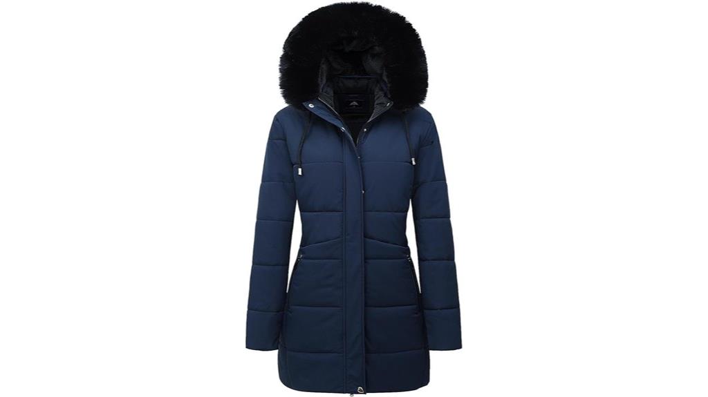 women s faux fur puffer