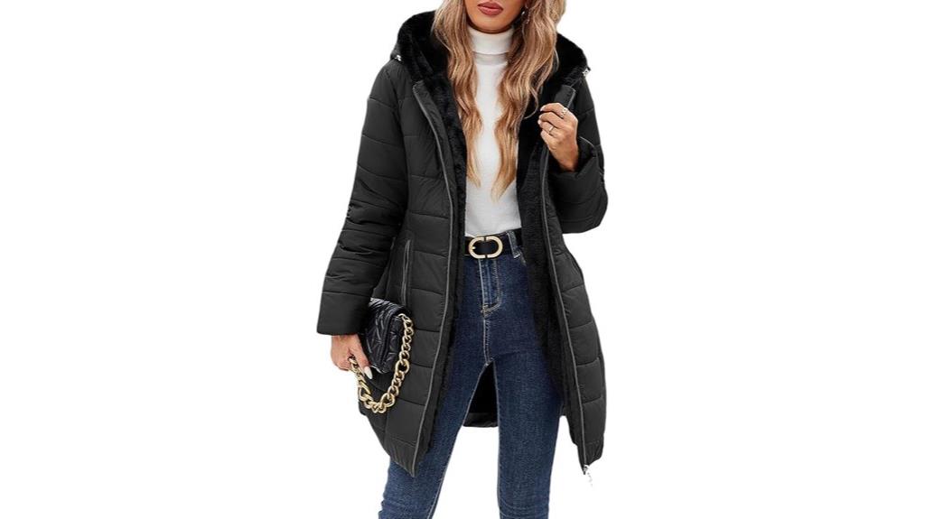 women s fleece lined down jacket