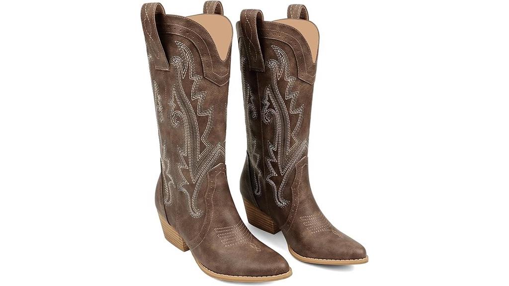 women s mid calf cowboy boots