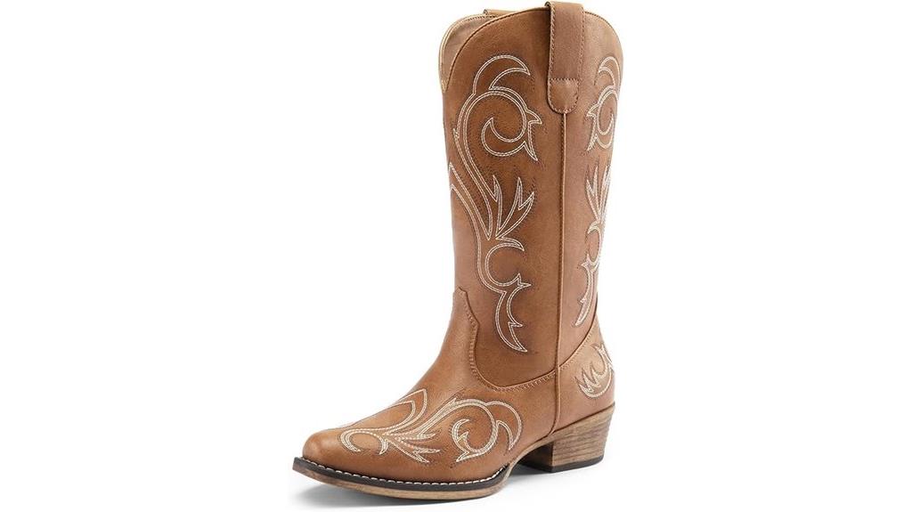 women s mid calf cowboy boots