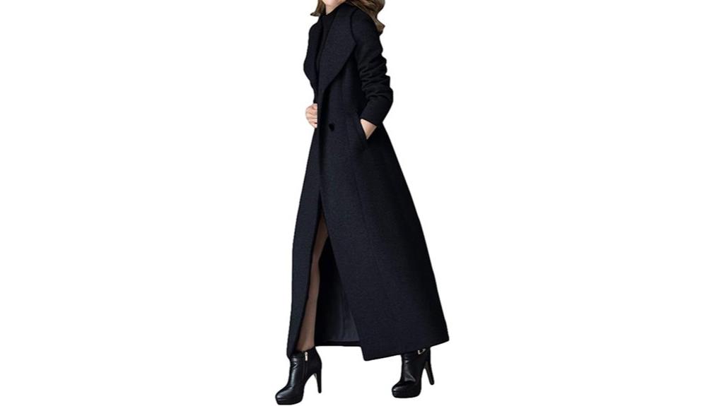 women s wool double breasted coat