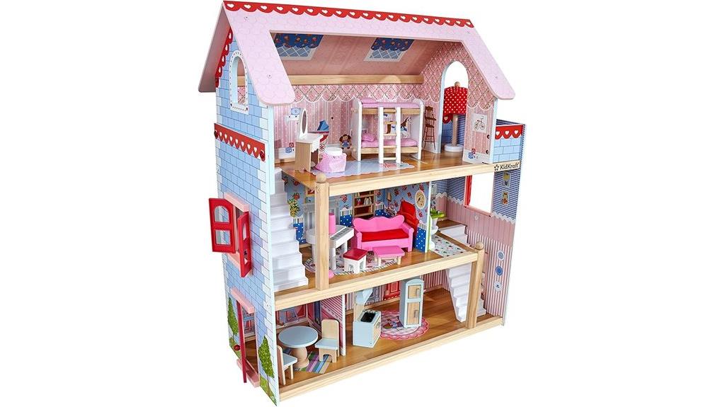 wooden dollhouse with chelsea