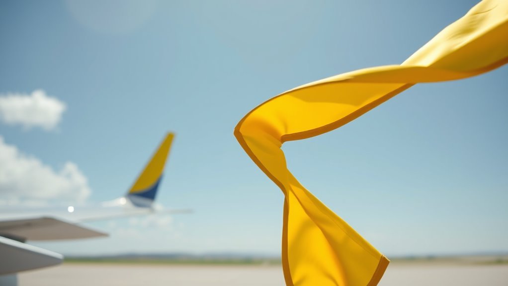 yellow flags signal caution awareness