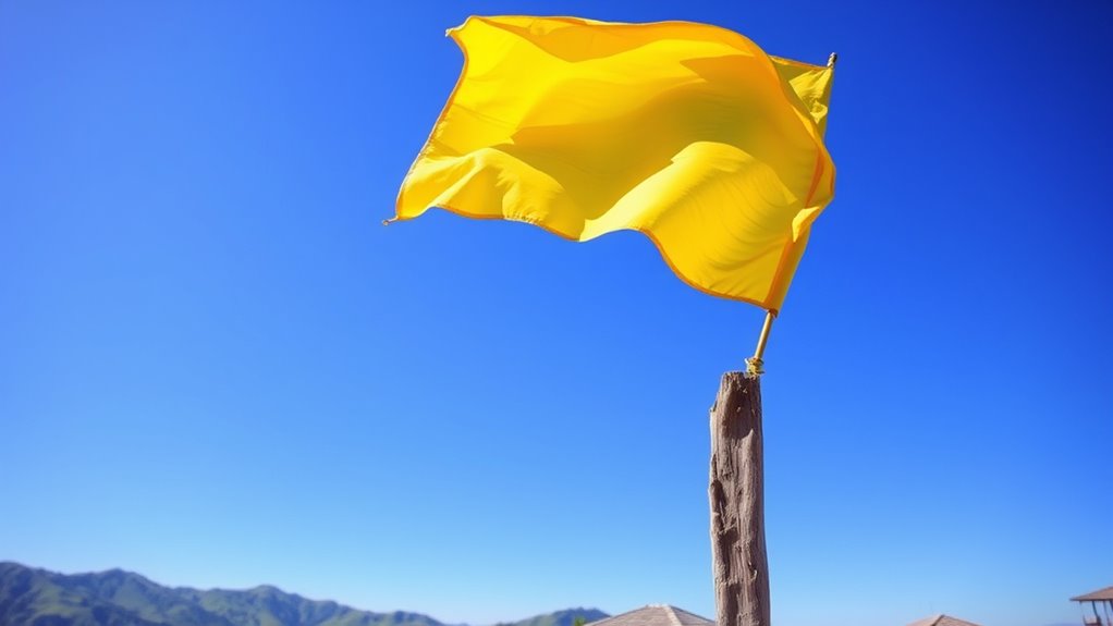 yellow flags symbolize cultural values