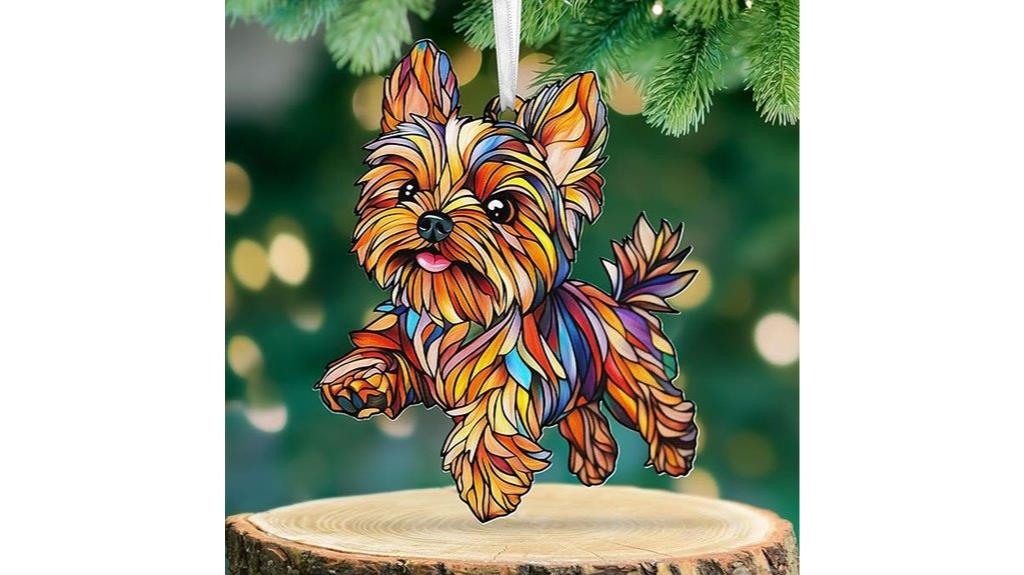 yorkie dog christmas decorations