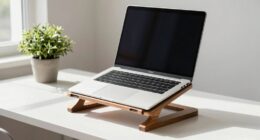 adjust laptop for proper neck