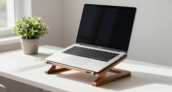 adjust laptop for proper neck
