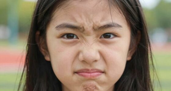 girl s uncertain facial expression