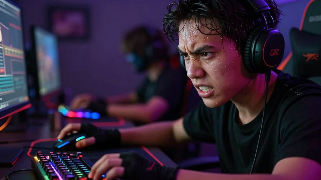 intense competitive gaming dedication