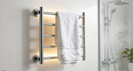 luxury bathroom towel heating