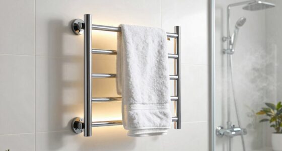 luxury bathroom towel heating