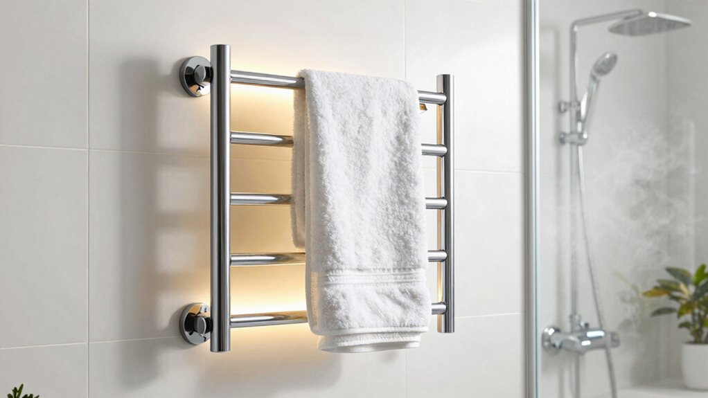 luxury bathroom towel heating