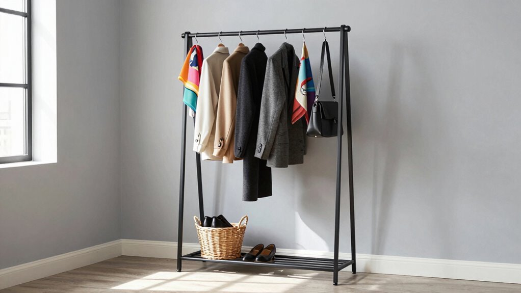 small apartment clothing storage
