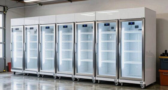 top garage upright freezers