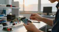 MorphoHDL: A minimalistic language for growing circuits
